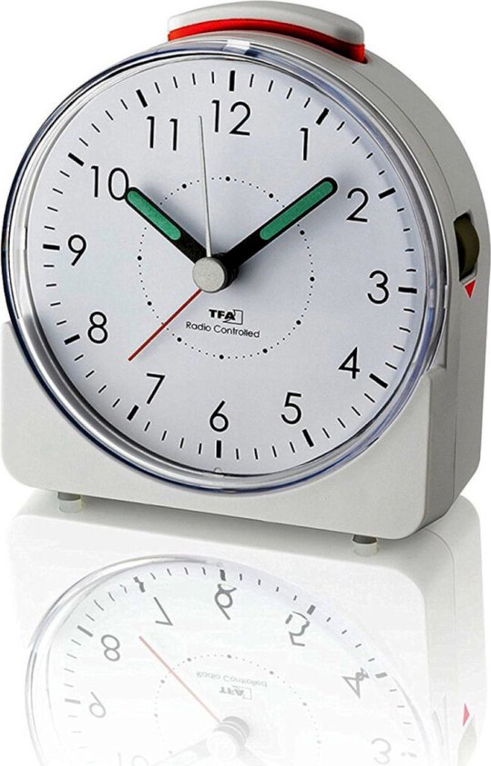 TFA Dostmann 60.1513.02 - Wekker - Analoog - Radiogestuurde tijdsaanduiding - Stil uurwerk 