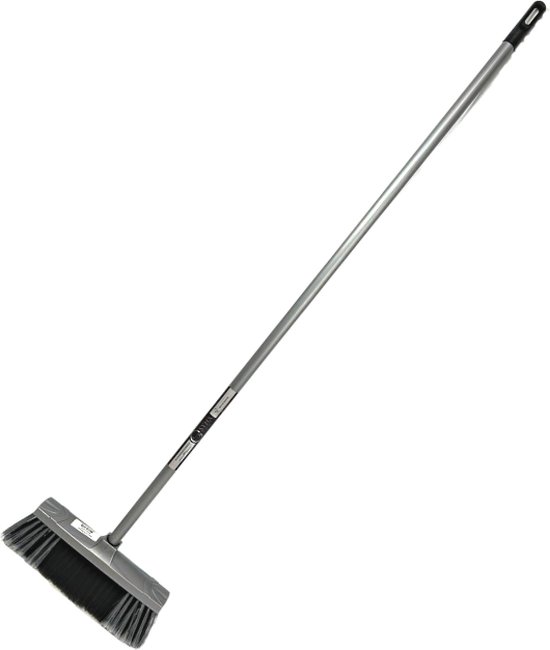 Synx Tools Binnenbezem Grijs - Zachte Bezems - Kamerveger - Veger / Zachte Bezem - Incl. Steel 130cm - Binnen Bezem — afbeelding 4