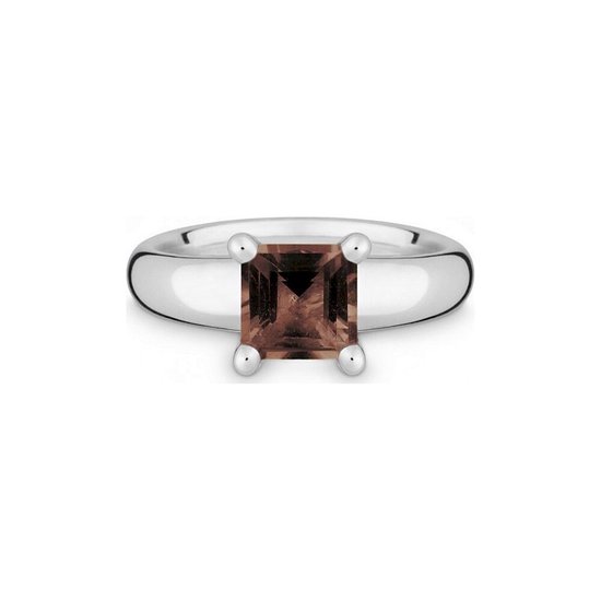 Quinn - zilveren ring met rookkwarts - 021807532