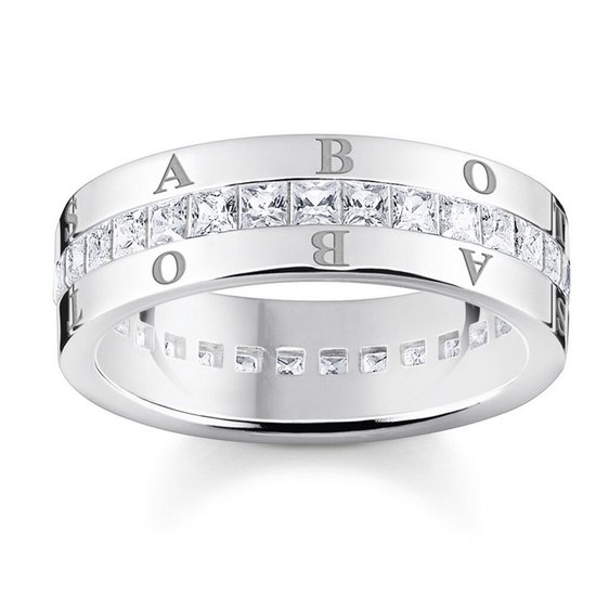 Thomas Sabo Dames Dames ring 925 sterling zilver sterling zilver zirconia Zilver 32020620