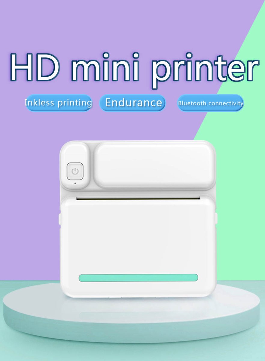 LU€K JINGLE Mini Printer - Imprimante de poche - Imprimante photo