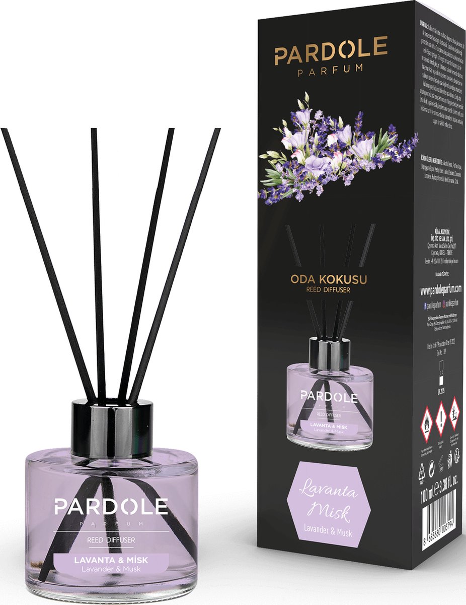 Pardole Lavendel&Musk Geurstokjes - Huisparfum - Huisgeur 145ML