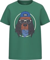 Name it t-shirt jongens - groen - NKMkads - maat 116