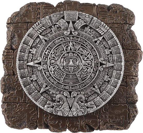 MadDeco - wanddecoratie - azteken kalender - polyresin - 23x22x4