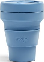 STOJO - Opvouwbare beker - To Go - Steel - Blauw - 355ml (12oz)- Herbruikbaar