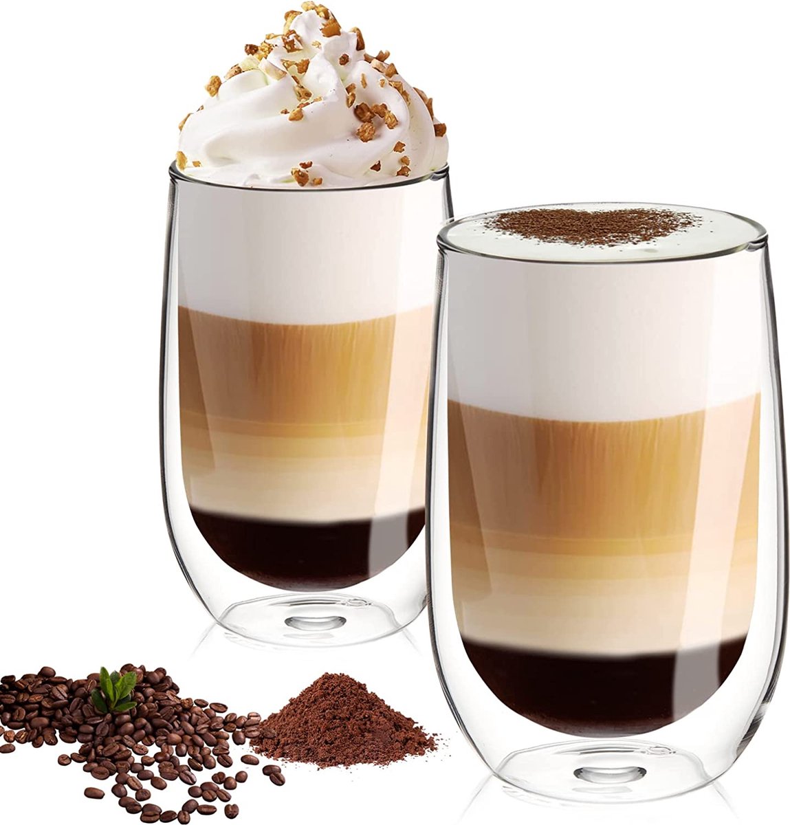 Tasse double paroi 310ML Espresso - Café au lait - Cappuccino - Sunday