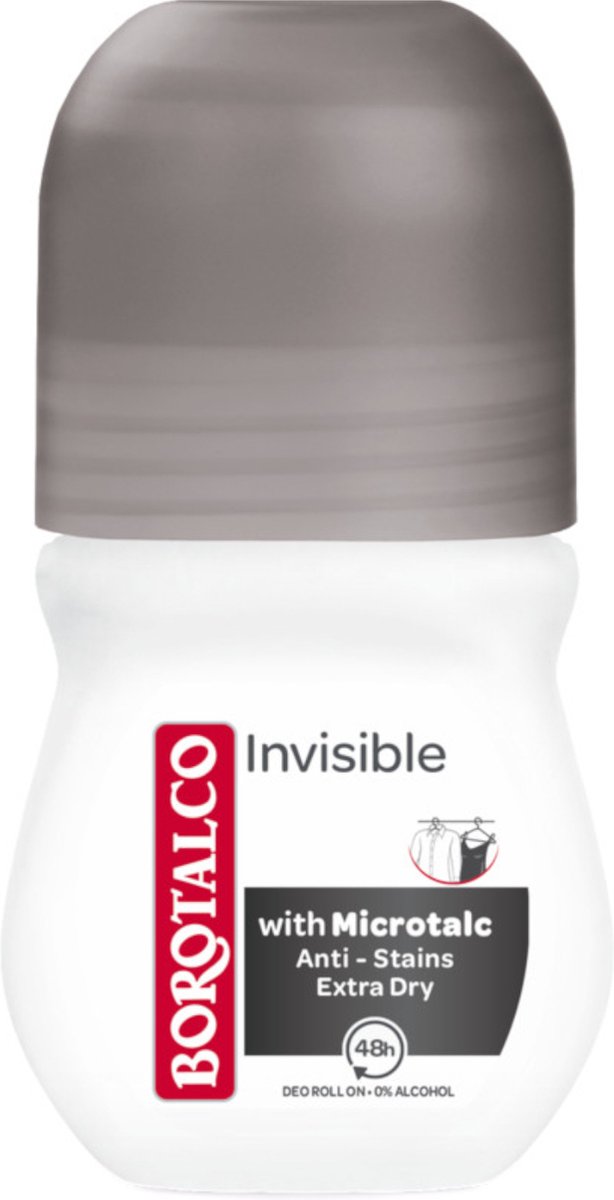 Bol.com Borotalco - Deodorant Roller - Invisible - Barrier Effect Talc - 0% Alcohol - 50 ml aanbieding