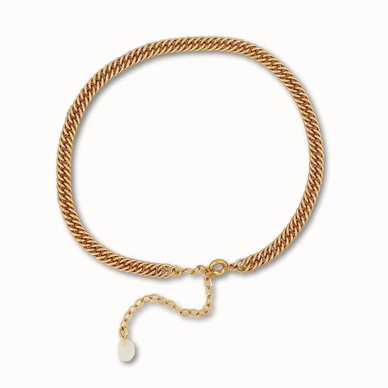 Bijoux ByNouck - Bracelet de Cheville Petite Pierre d'Opale Gourmette - Bijoux - Couleur Or - Bijoux de Cheville Femme