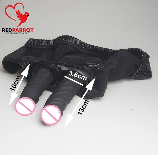 Double Dildo Slip - Buttplug BDSM ondergoed voor dubbele penetratie