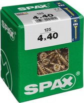 Schroefdoos SPAX Yellox Hout Platte kop 125 Onderdelen (4 x 40 mm)