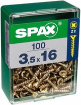 Vis universelle Spax 'Pozi' acier jaune 4 x 20 mm - 100 pièces