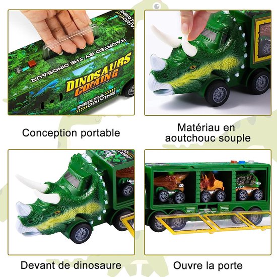 Dinosaurus Truck - speelgoed dinosaure, voiture enfants avec 3
