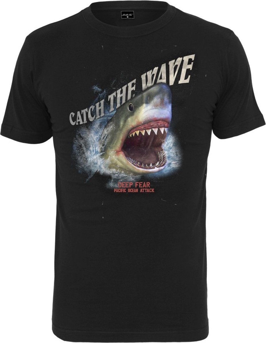 Mister Tee Heren Tshirt -M- Catch the Wave Zwart