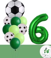 Voetbal Verjaardag * Ballonnen Set 6 Jaar * Hoera 6 Jaar * Jarig Voetbal * Voetbal Fan * Snoes * 80 CM * Voetbal Versiering * Birthday