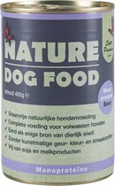 Nature Dog Food Monoproteïne 60% Eend met spinazie, groenlipmossel en brandnetel, Super premium blik a 400 gram
