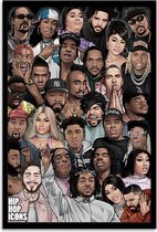Ingelijste Poster Hip Hop Icons 61x91.5cm