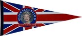 Queen Of England - queen logo - uk vlag - uk logo - verenigd koninkrijk - koningin engeland - Queen Elizabeth - - Vaantje - Sportvaantje - Wimpel - Vlag - Pennant - 31*72 cm