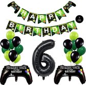 Snoes Mega Game Gamers Helium Verjaardags Ballonnen Feestdecoratie Black Cijfer Ballon nr 6
