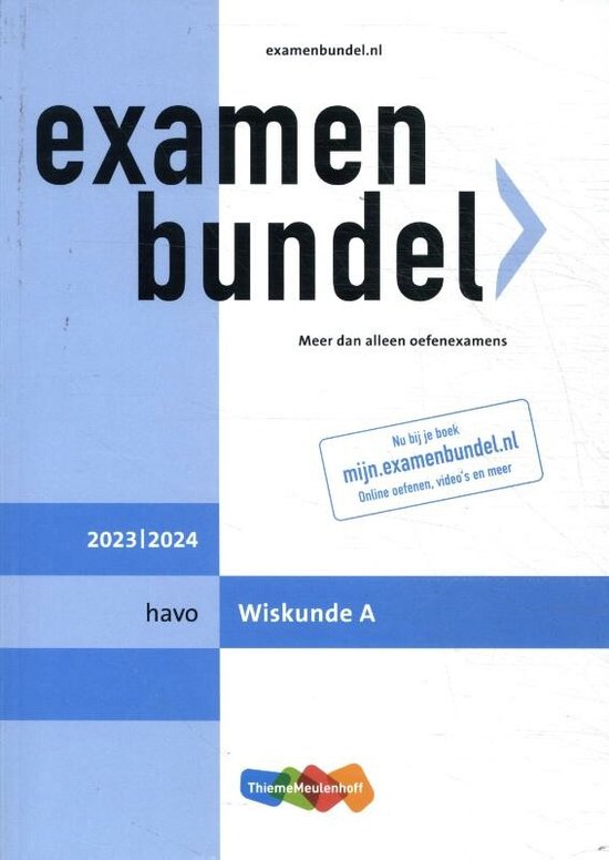 Boek: Examenbundel havo Wiskunde A 2023/2024, geschreven door N.C. Keemink