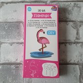3d kit flamingo, knutselsetje, maak je eigen 3d kunstwerk
