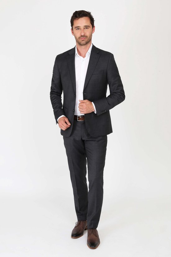 bank Ik heb een Engelse les Melbourne Suitable - Kostuum Toulon Serge Wol Uni Zwart - Maat 54 - Slim-fit | bol.com