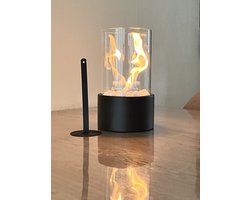 Afecto bio ethanol tafelhaard - 200 ml - zwart - 27 x 16,5 cm - eenvoudig in gebruik