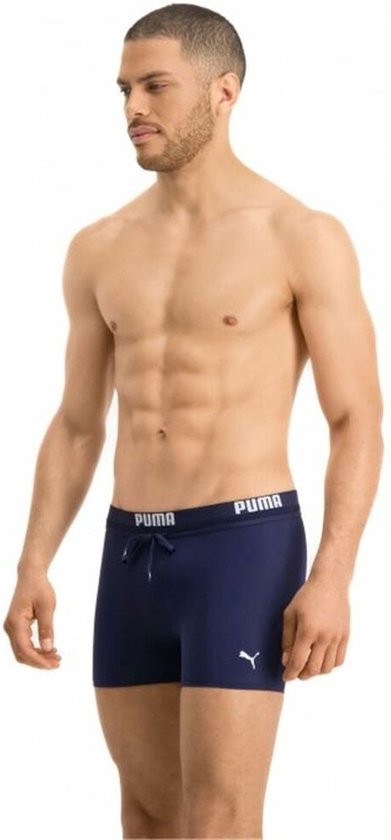 PUMA Swim Logo Trunk Heren Zwembroek - navy - Maat M
