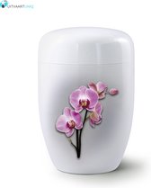 Urn Orchidee wit - staal