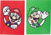 Nintendo - Super Mario - Set de 2 Cahiers Mario et Luigi
