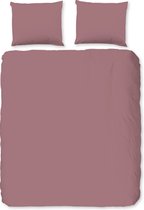 Luxe katoen/satijn dekbedovertrek uni roze - 200x200/220 (tweepersoons) - prachtige kleur - subtiele glans - chique uitstraling - heerlijk zacht en soepel - hoogwaardige kwaliteit - huidvriendelijk en duurzaam - optimale slaapcomfort