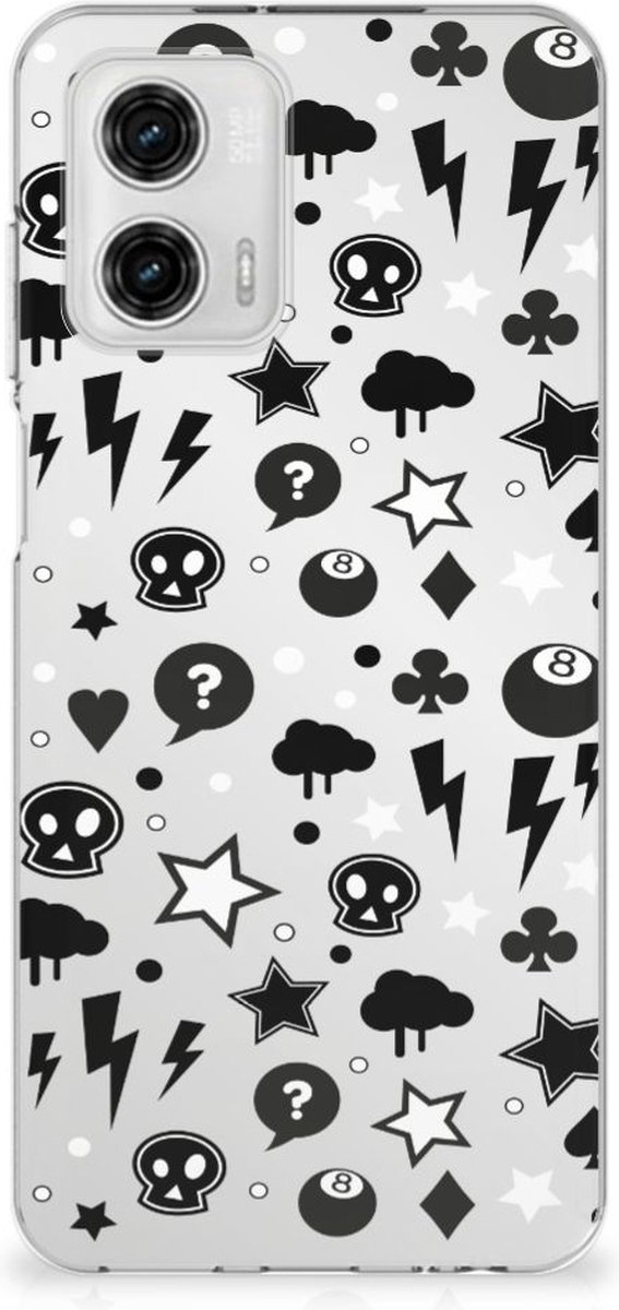 Silicone Back Case Motorola Moto G73 Silver Punk
