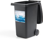 Container sticker Schilderij - Olieverf - Boot - Water - 40x40 cm - Kliko sticker
