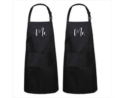 Keukenschort Mr & Mr - huwelijk cadeau mr mr - huwelijk cadeau bruiloft - bruiloft cadeau - bruiloft cadeau original - trouwen cadeaus - huwelijkscadeau - huwelijkscadeau