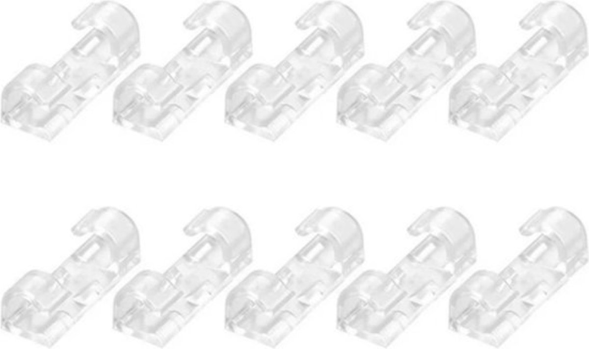 Zelfklevende Kabelclips - Kabelklemmen – Kabel Clips Organizer - Transparant