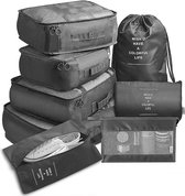 Pathsail® Packing Cubes Set 9-Delig - Bagage Organizers - Koffer organizer set - Zwart