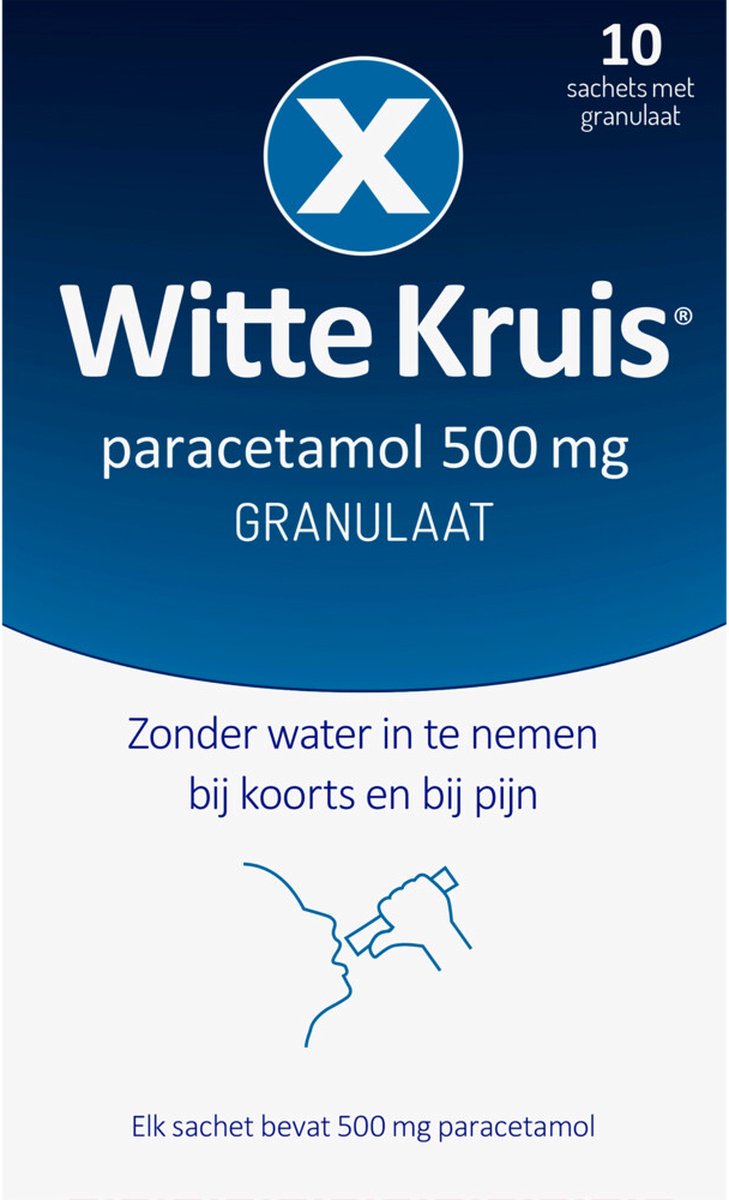 Goedkoopste Witte Kruis Paracetamol Granulaat - 3 x 10 sachets
