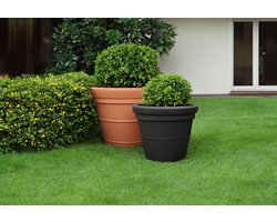 Ronde 180L grijze plantenbak - Prestige Rome