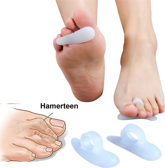 Foto:  teencorrector hamerteen teen spreider hamerteen teen beschermer hallux valgus 2 stuks