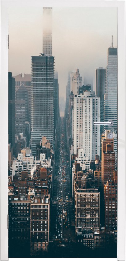 Deursticker Skyline van New York - 95x235 cm - Deurposter