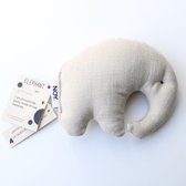 Knuffel - olifant - 100% linnen - 10 x 12 cm