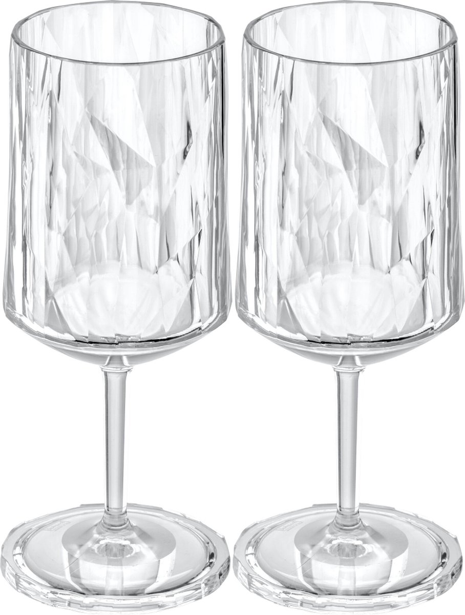 Wijnglas, 0.3 L, Set van 2, Organic, Transparant - Koziol | Club No. 4