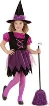 Widmann - Heks & Spider Lady & Voodoo & Duistere Religie Kostuum - Pixie Rose Heks Kind - Meisje - Roze - Maat 104 - Halloween - Verkleedkleding