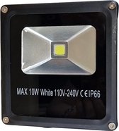 Ha-Ma Tools - LED Schijnwerper 10W - Buitenlamp - Waterdicht - IP66 - Zwart
