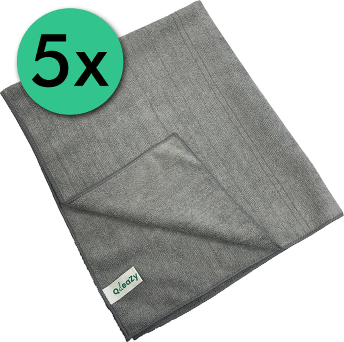 Goedkoopste 5x Microvezel Dweil - 60x 70cm - QleaZy 300grms