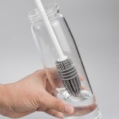 Siliconen afwasborstel - Duurzame borstel voor lange glazen en flessen - Wit