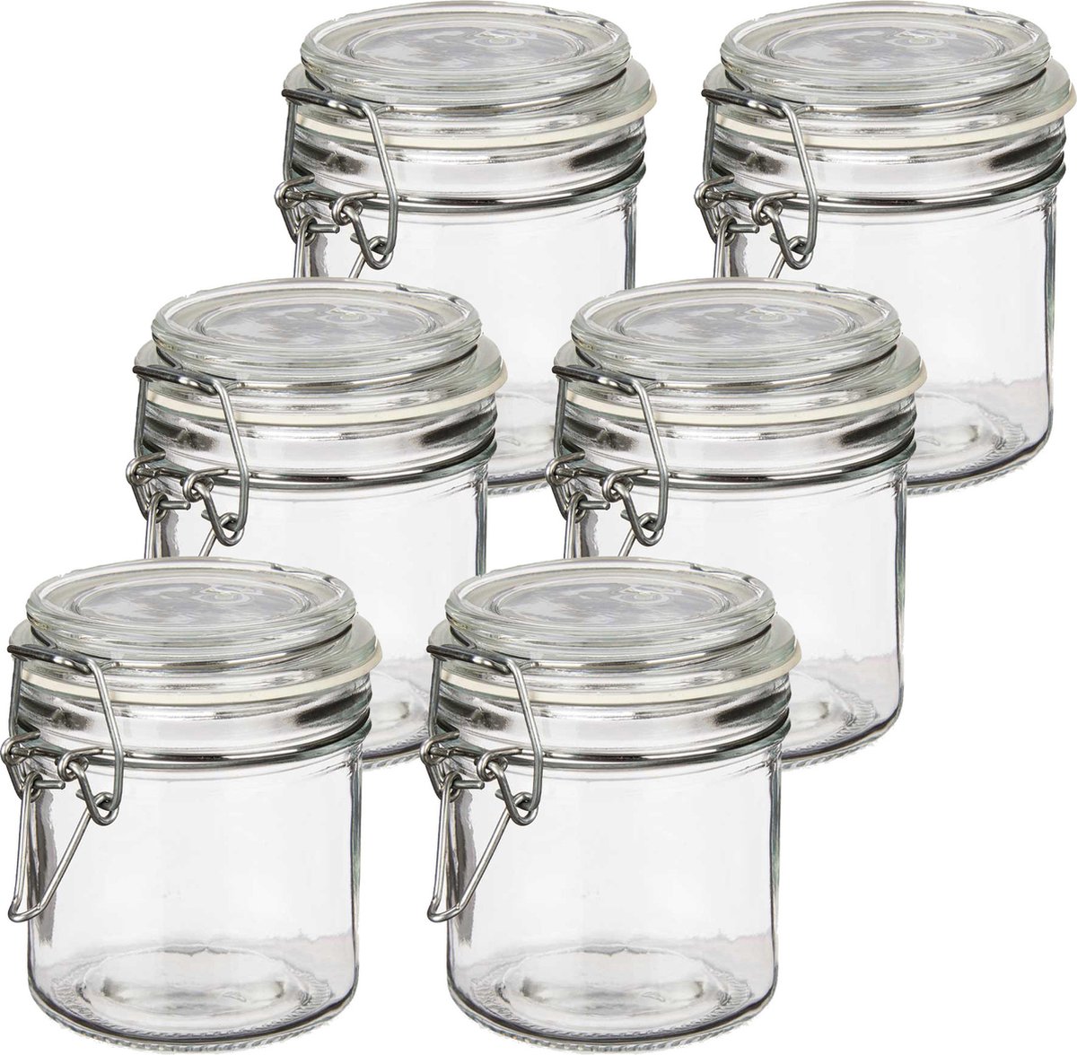 Vivalto Voorraadpotten/bewaarpotten - 10x - Tarro - 250 ml - glas - beugelsluiting - D11 x H10 cm