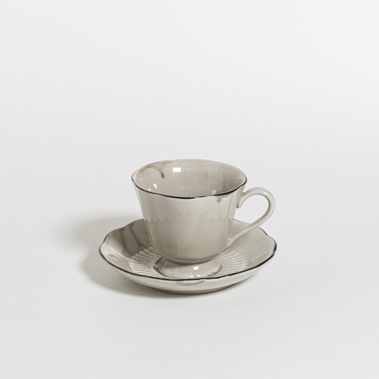 The Table attic - tasse et soucoupe - Ø 9 - 130 ml - fait main - crème