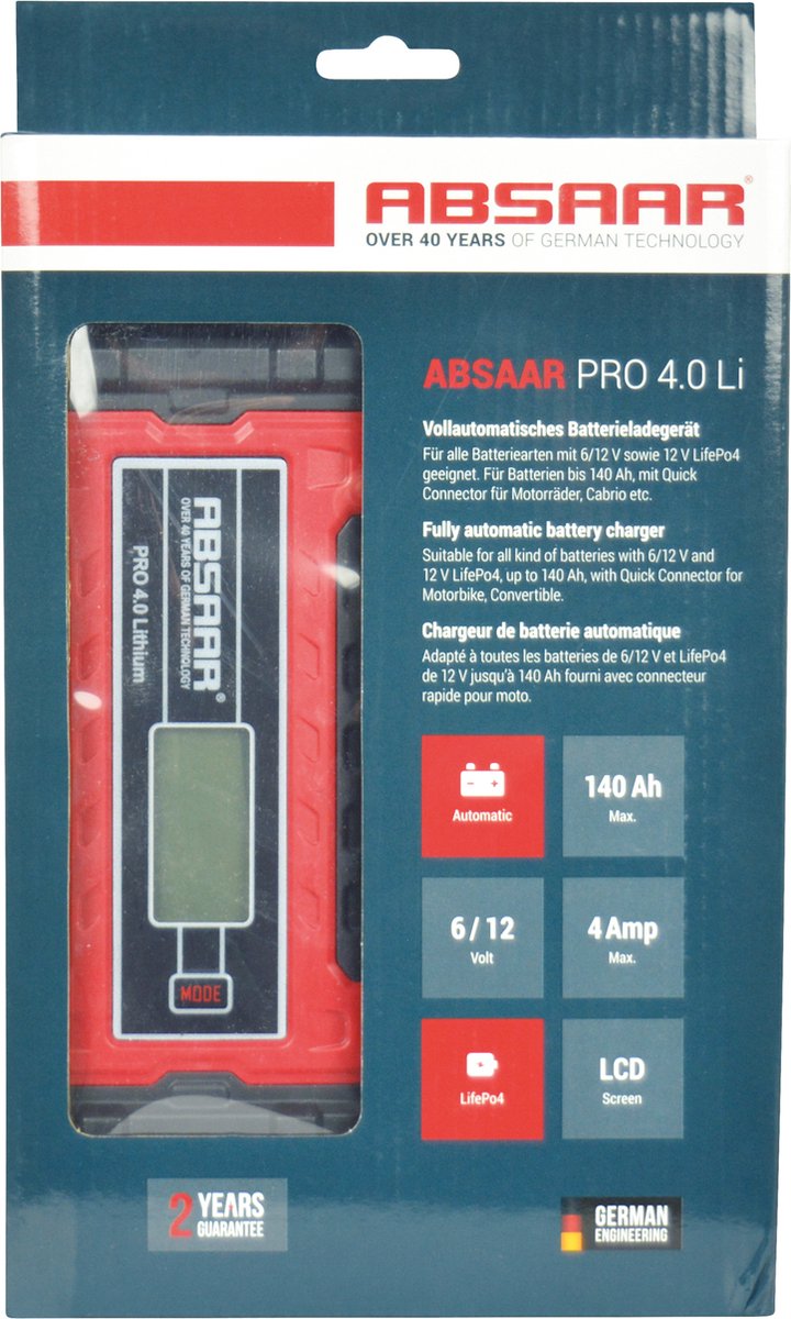 Absaar Batterieladegerät Pro 4.0 6/12V 4A