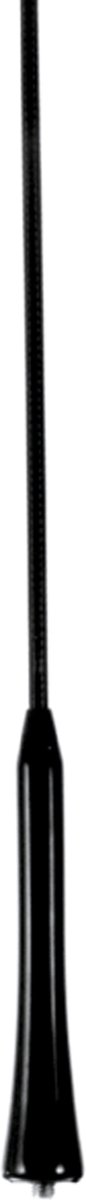 Carpoint Vervangingsmast antenne – Type V16 – schroefmaat 5 & 6mm - Opschroefbaar - Flexibel – Zwart - Lengte 41cm