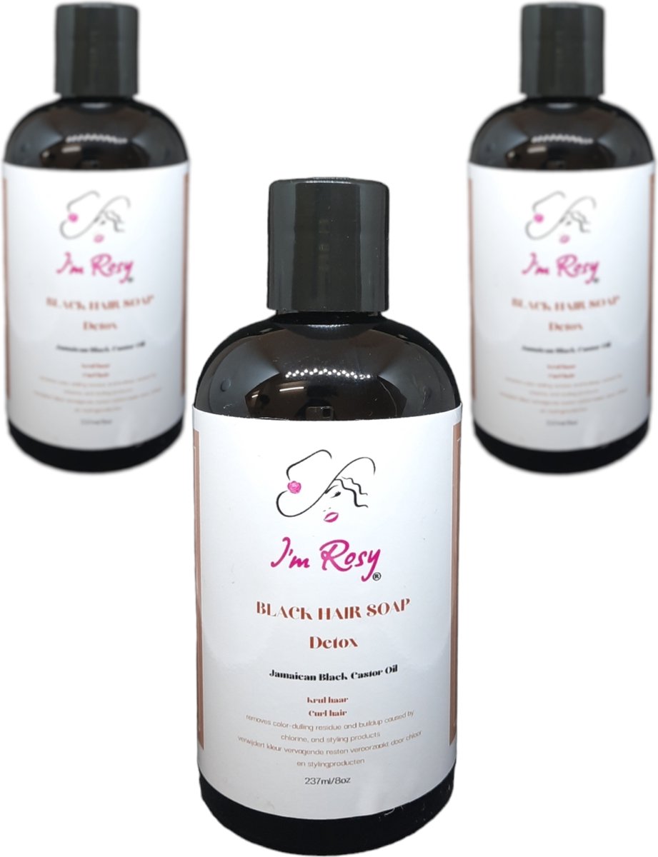 Black Hair SOAP - Jamaican Detox Castor Olie - Vegan 230 ml